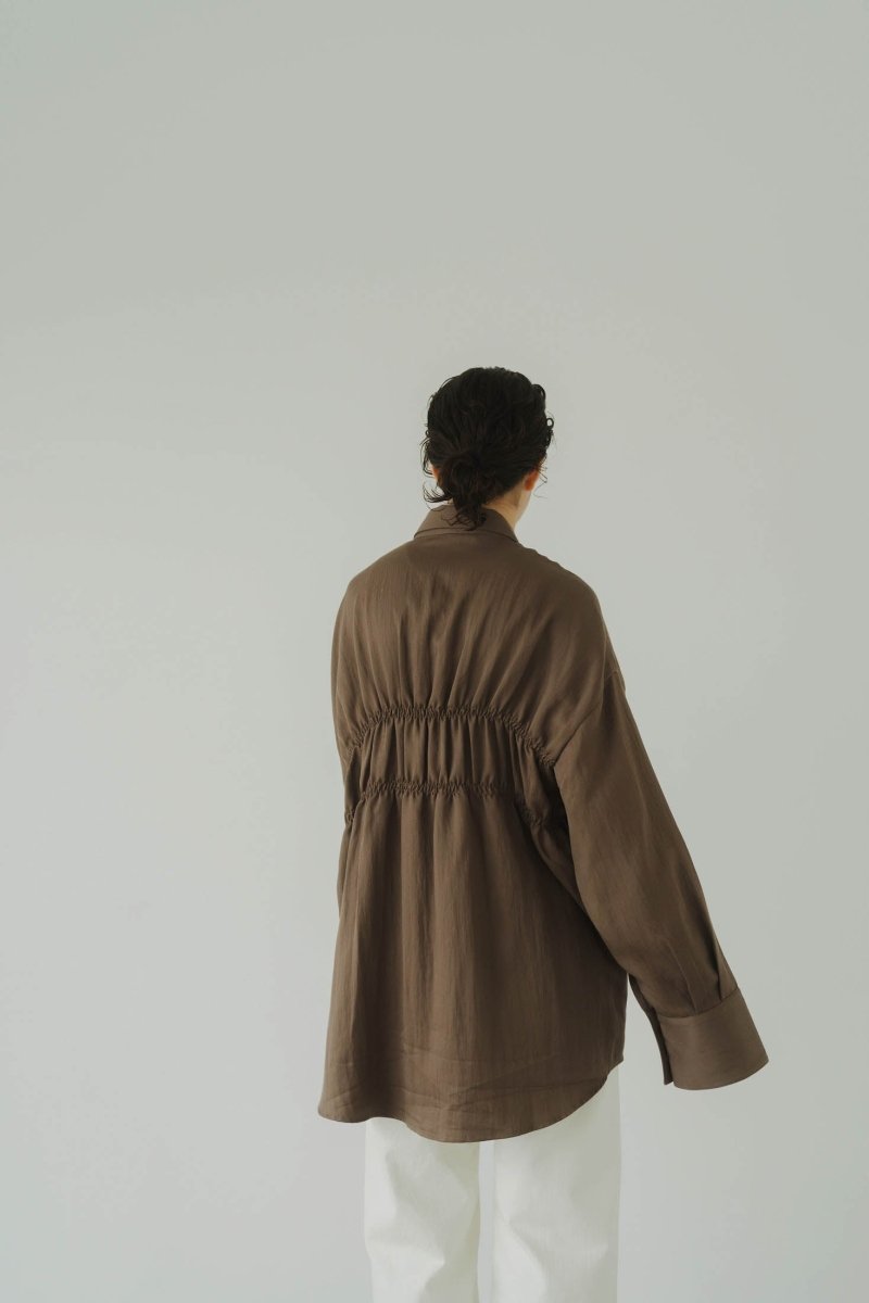 shirring shirt/brown - KNUTH MARF