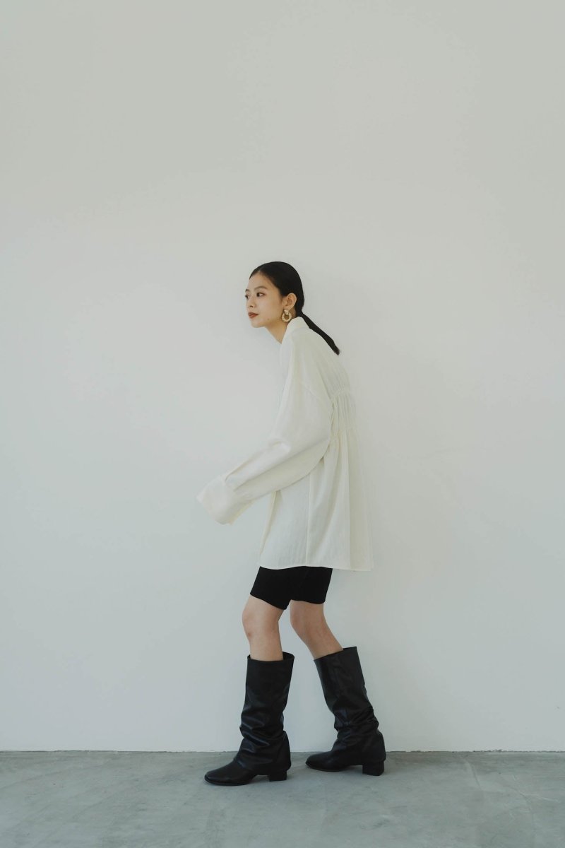 shirring shirt/white - KNUTH MARF