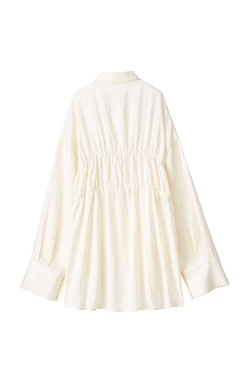 shirring shirt/white - KNUTH MARF