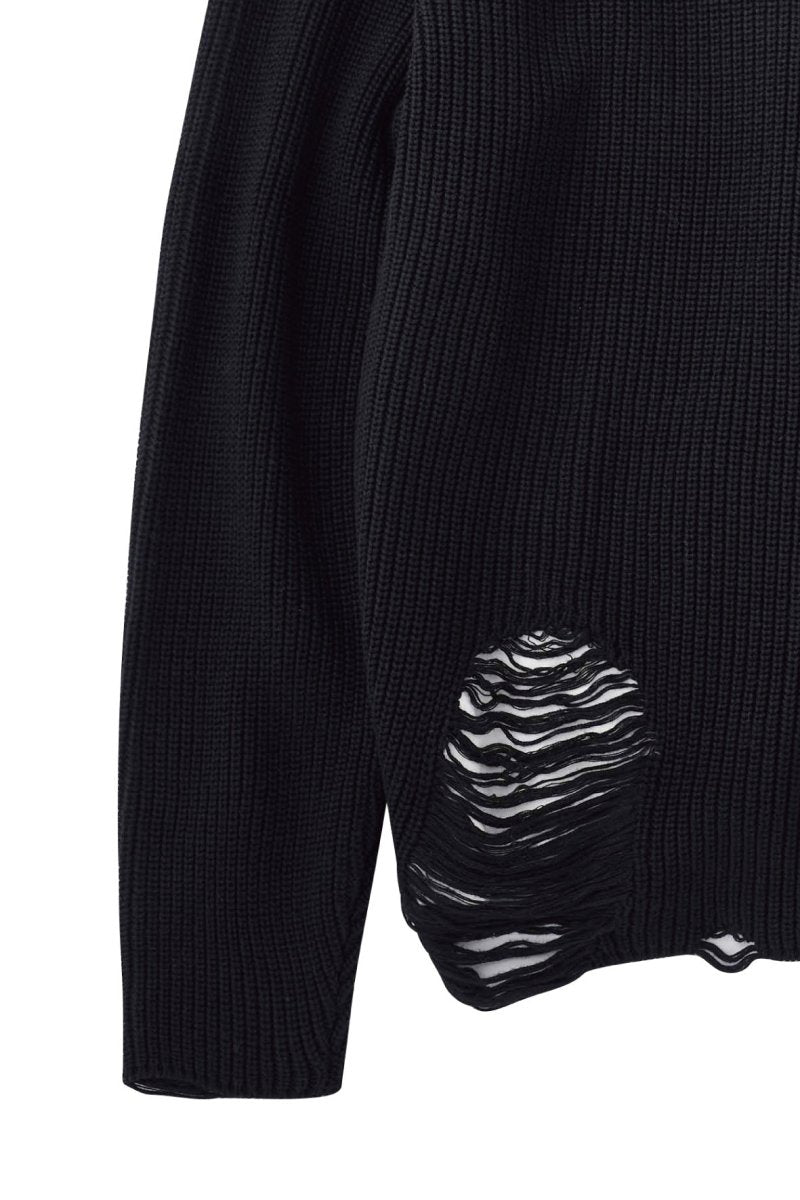 shirt docking damage cardigan(unisex)/2color - KNUTH MARF