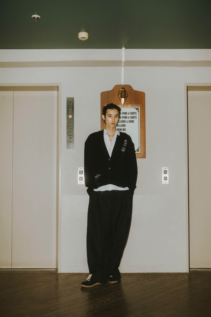 shirt docking damage cardigan(unisex)/2color - KNUTH MARF