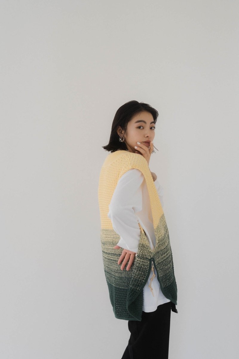 side zip knit vest(unisex)/2color - KNUTH MARF