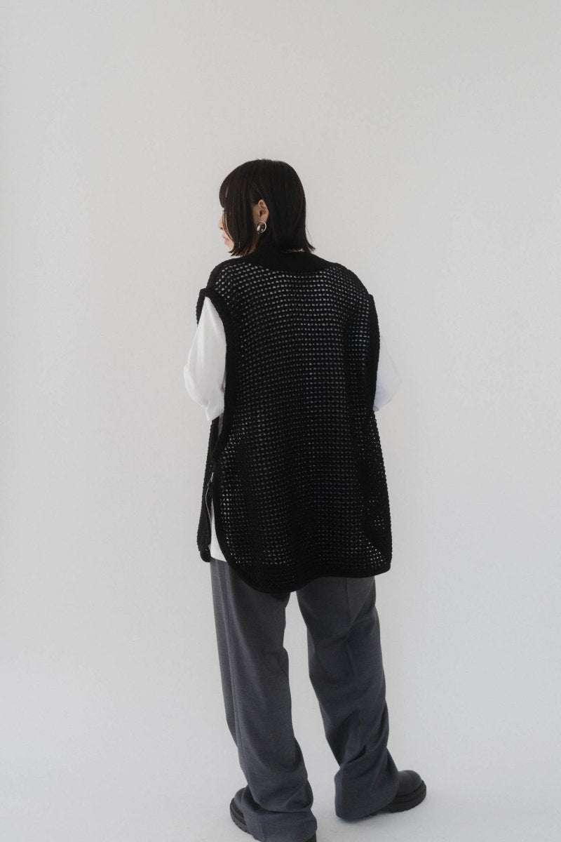 side zip knit vest(unisex)/2color - KNUTH MARF
