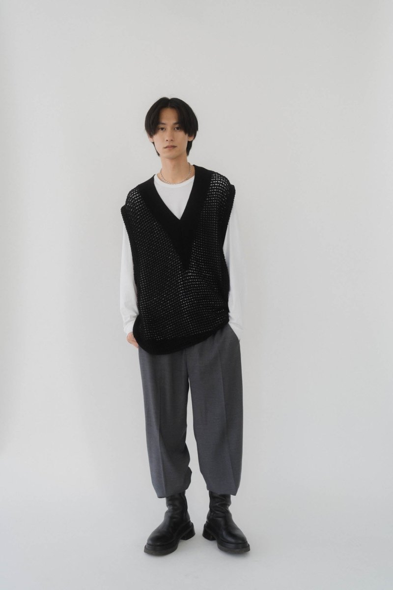 side zip knit vest(unisex)/2color - KNUTH MARF