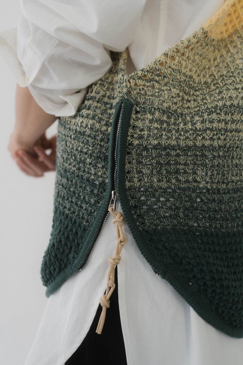 side zip knit vest(unisex)/2color - KNUTH MARF