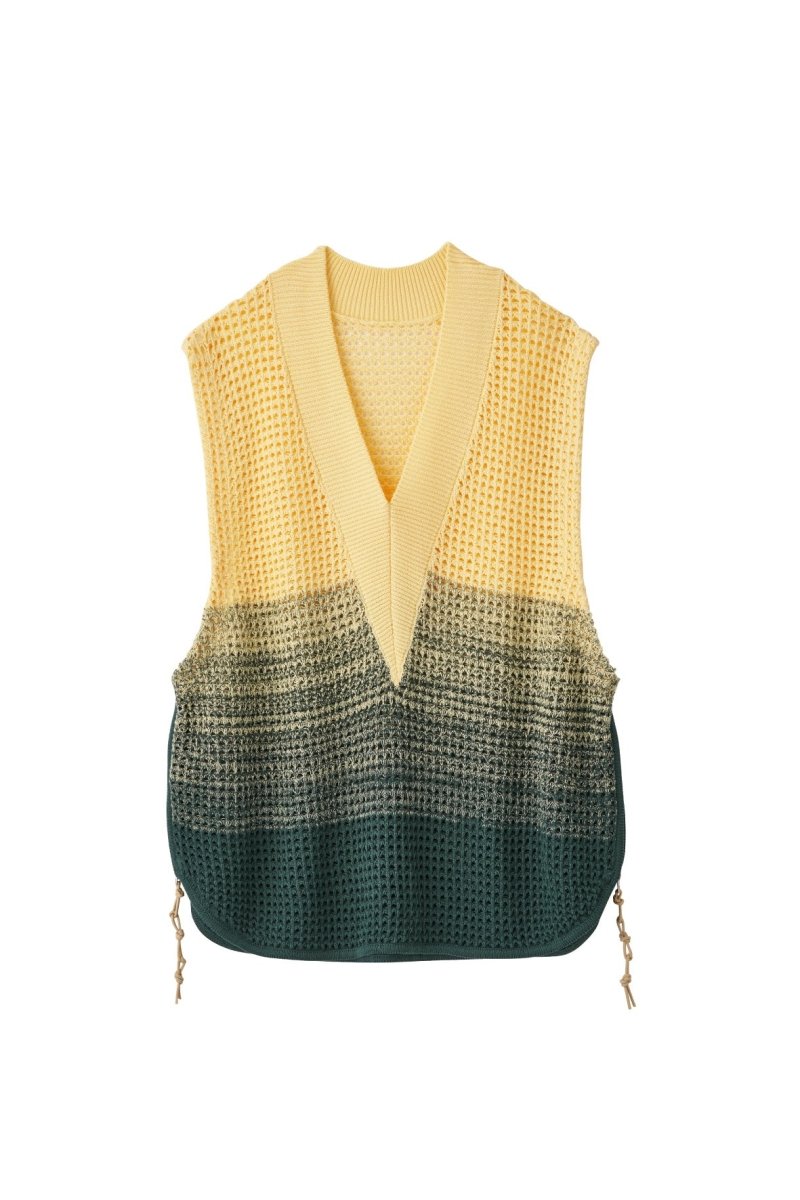side zip knit vest(unisex)/2color - KNUTH MARF
