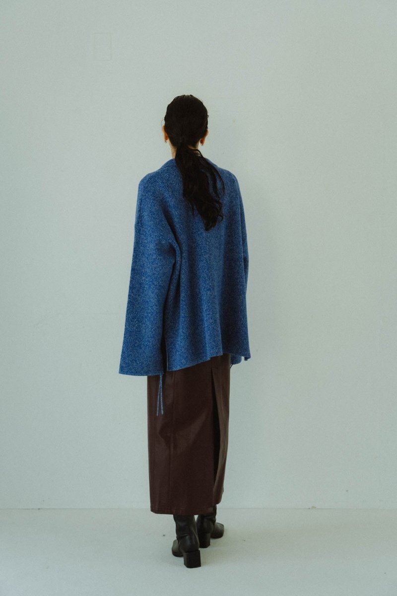 slit neck loose knit (unisex)/4color - KNUTH MARF