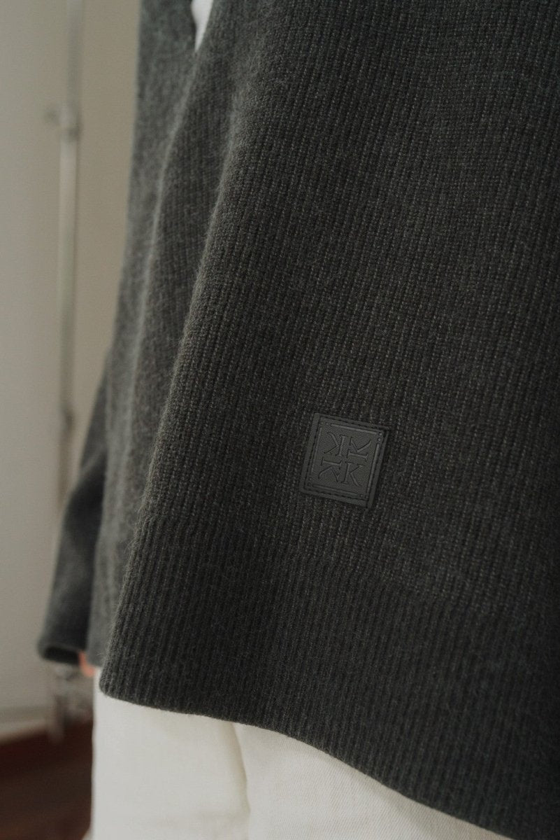 slit neck loose knit(unisex)/4color - KNUTH MARF