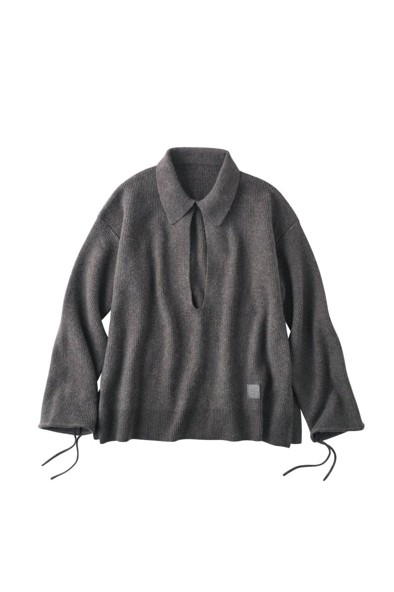 slit neck loose knit(unisex)/4color - KNUTH MARF