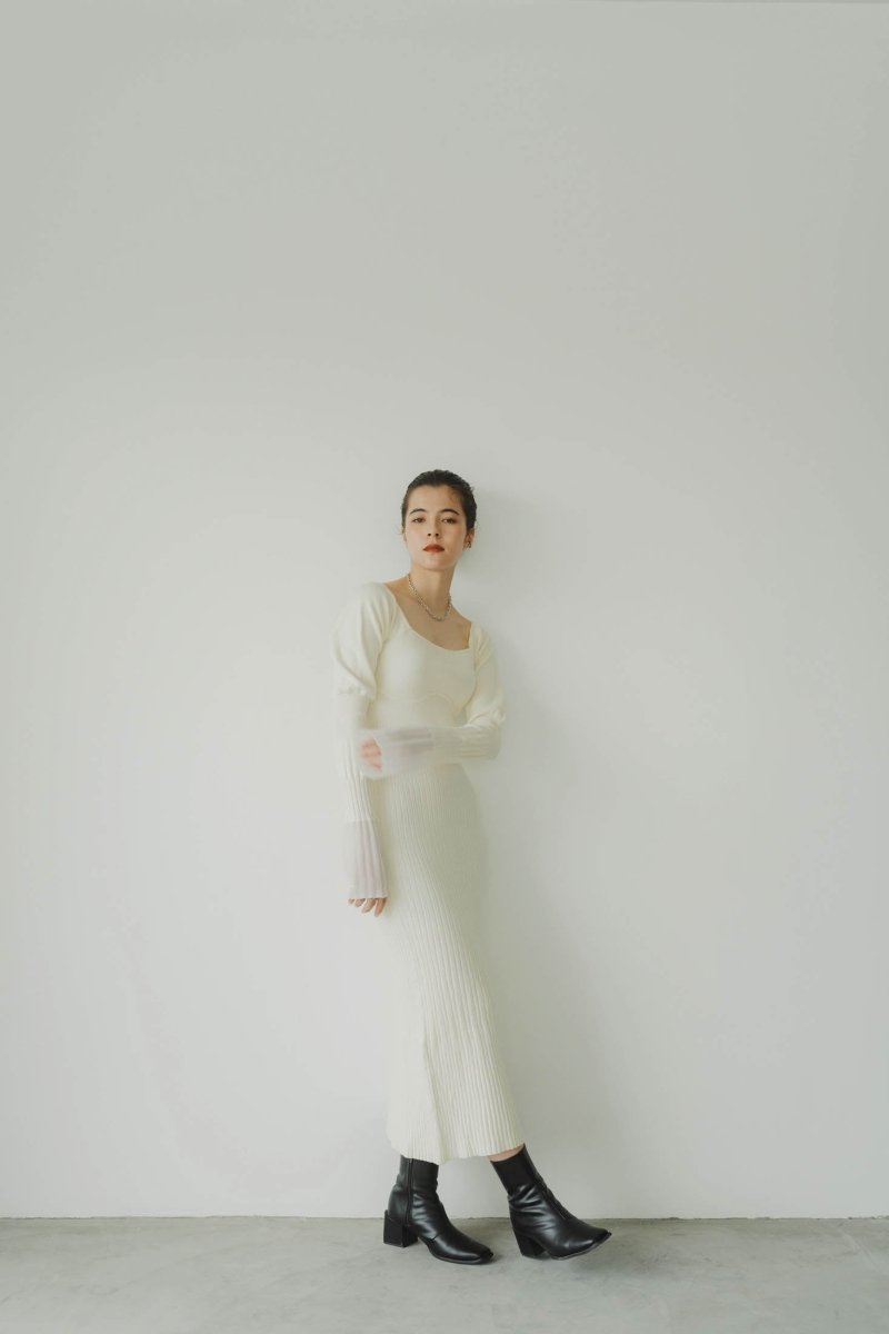 square neck one piece/white - KNUTH MARF