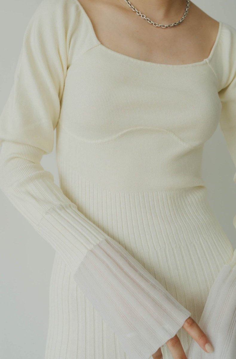 square neck one piece/white - KNUTH MARF