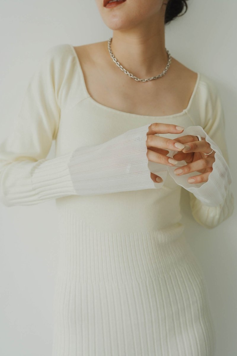 square neck one piece/white - KNUTH MARF