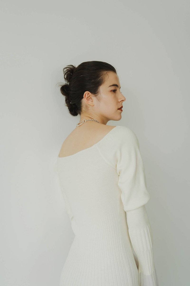 square neck one piece/white - KNUTH MARF