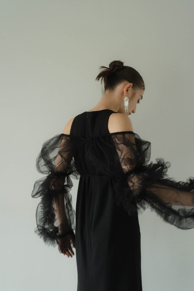 Knuth Marf tulle bolero one piece/black | www.innoveering.net