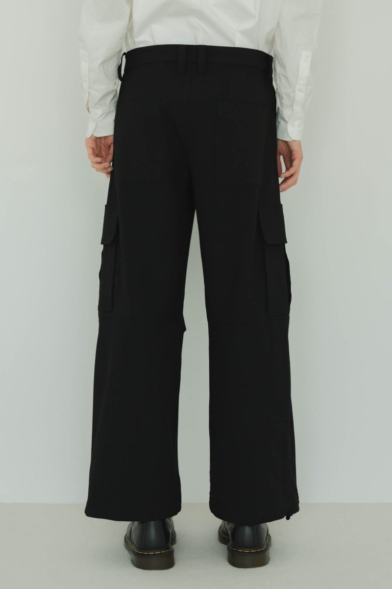two tuck cargo pants/black - KNUTH MARF