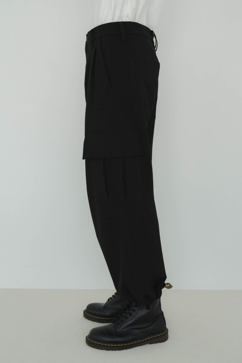two tuck cargo pants/black - KNUTH MARF