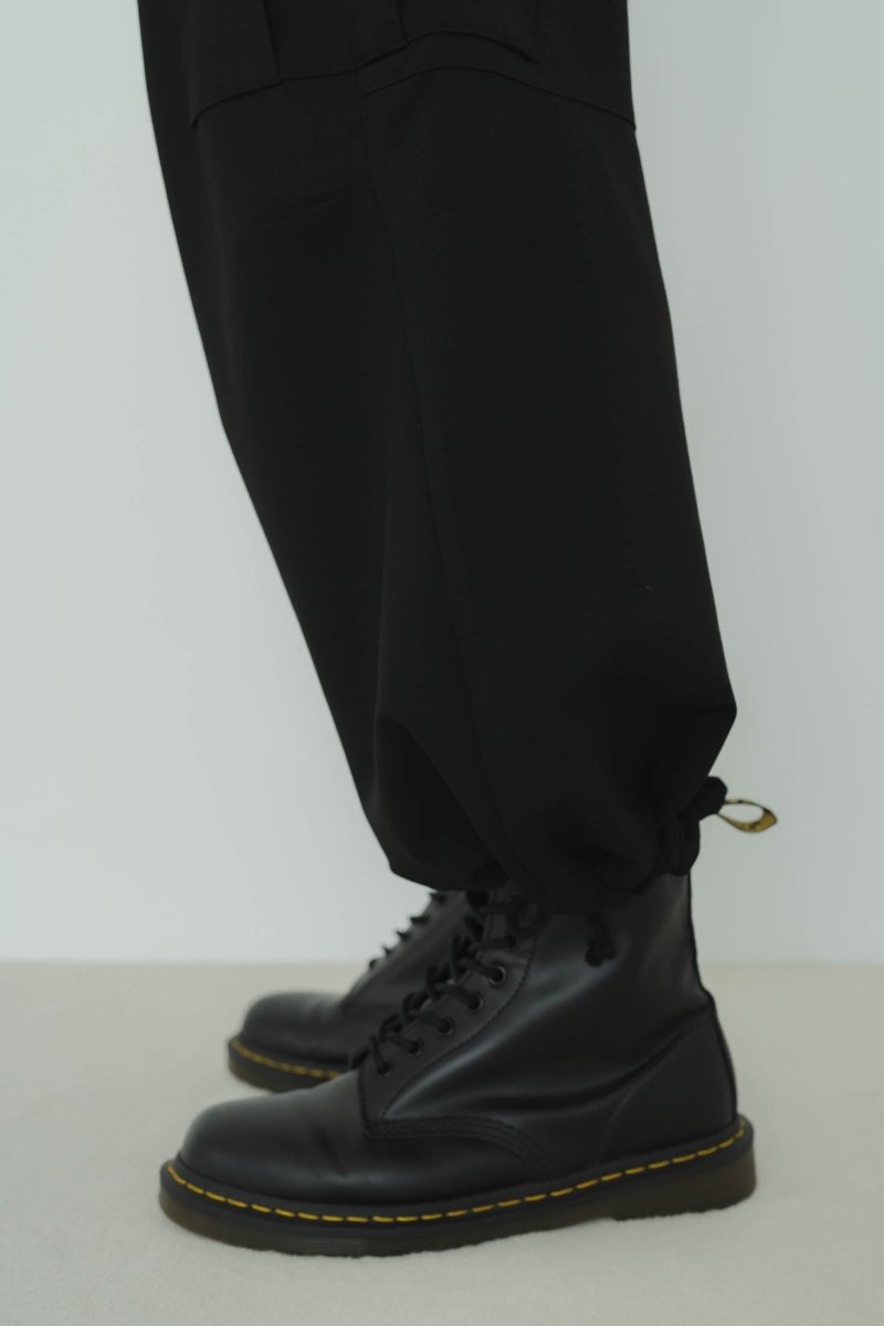 two tuck cargo pants/black - KNUTH MARF