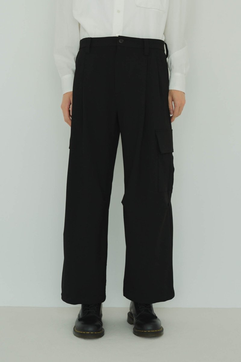 two tuck cargo pants/black - KNUTH MARF