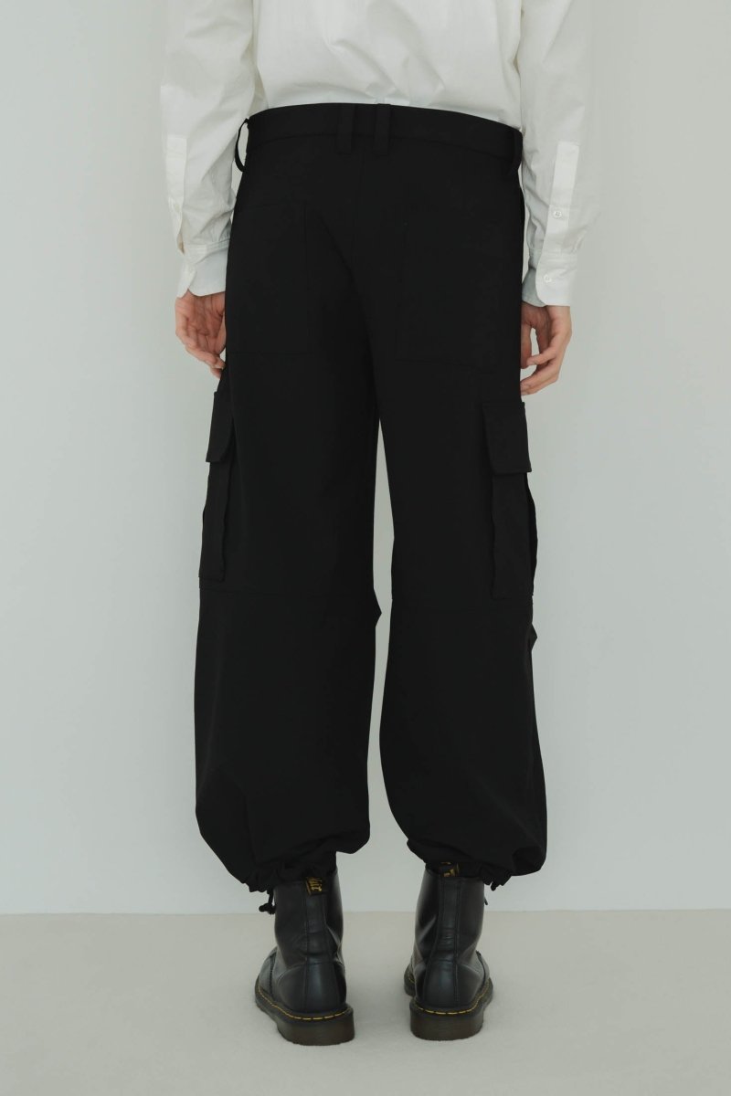 two tuck cargo pants/black - KNUTH MARF