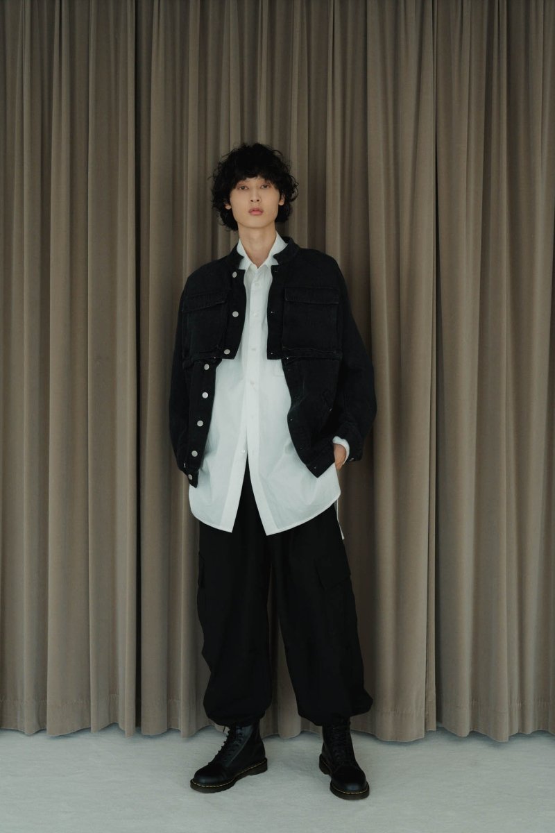 two tuck cargo pants/black - KNUTH MARF