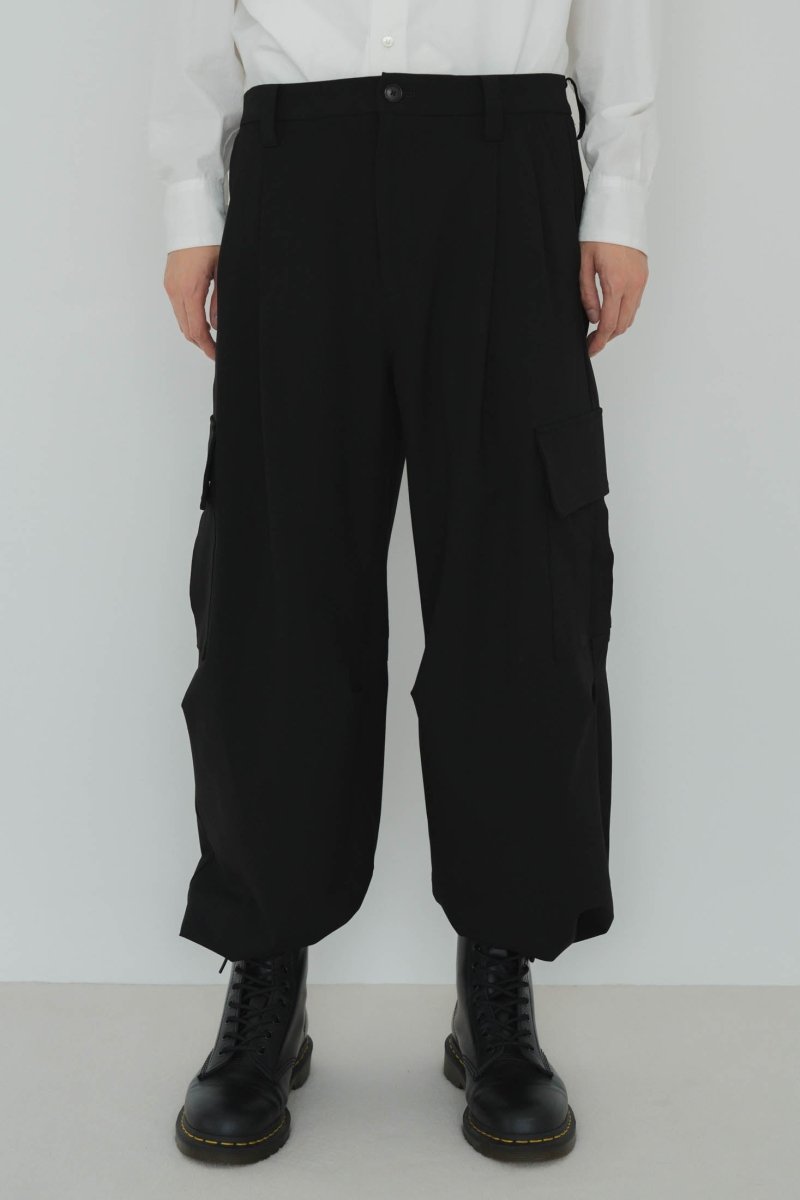 two tuck cargo pants/black - KNUTH MARF