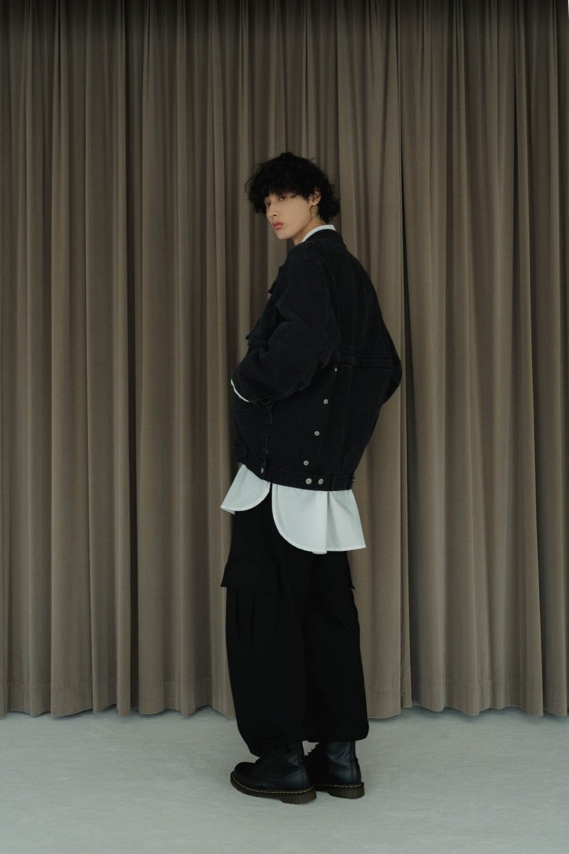 two tuck cargo pants/black - KNUTH MARF