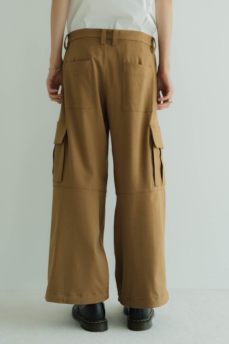 two tuck cargo pants/camel - KNUTH MARF