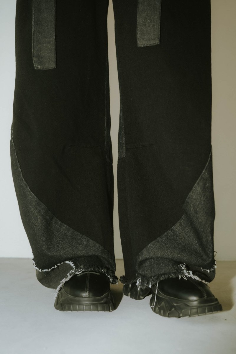 twobuckles patchwork denim(unisex)/3color - KNUTH MARF