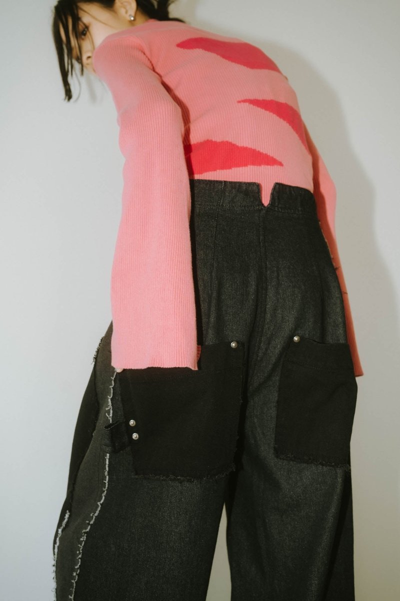 twobuckles patchwork denim(unisex)/3color - KNUTH MARF