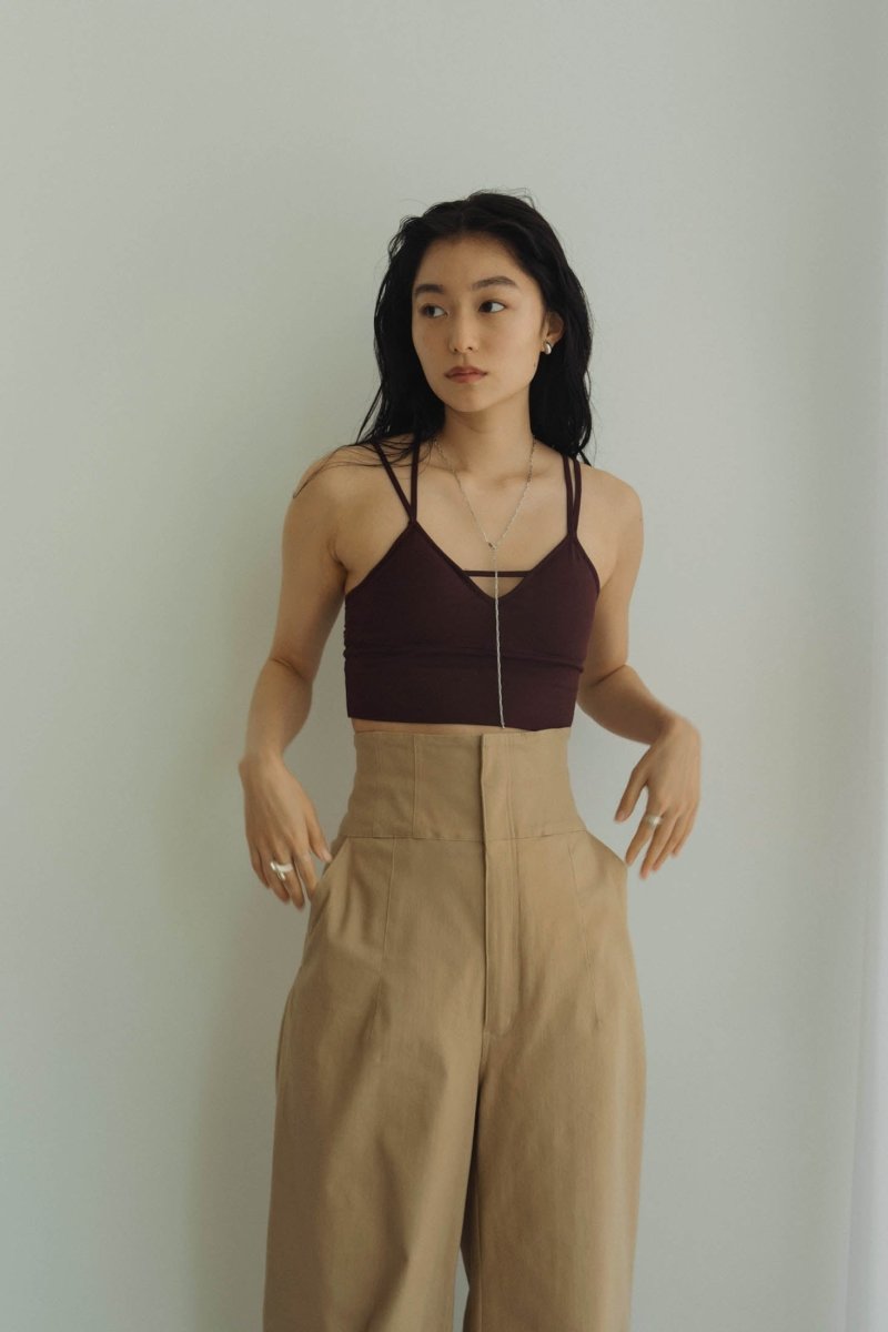 V neck bra top/black,burgundy - KNUTH MARF