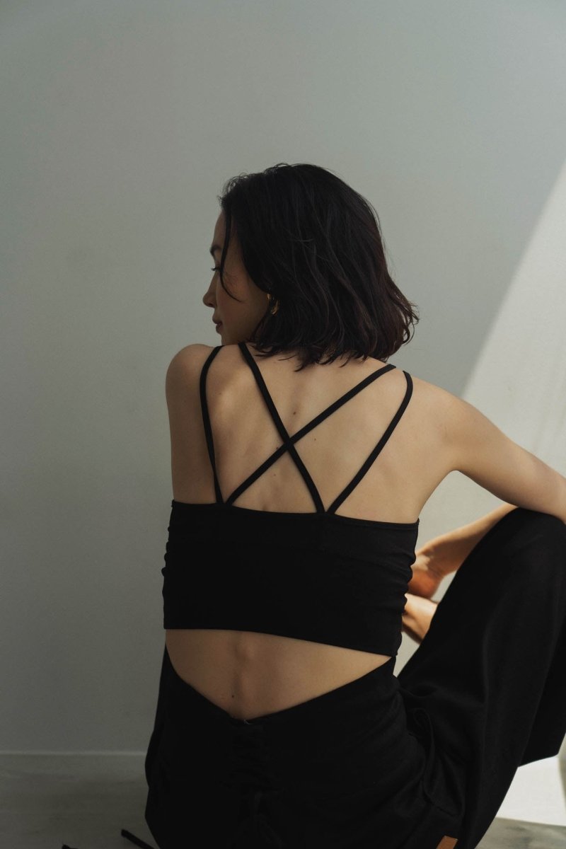 V neck bra top/black,burgundy - KNUTH MARF
