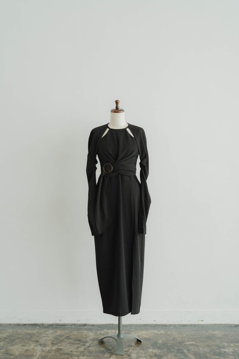 waist mark slit one piece/light beige - KNUTH MARF