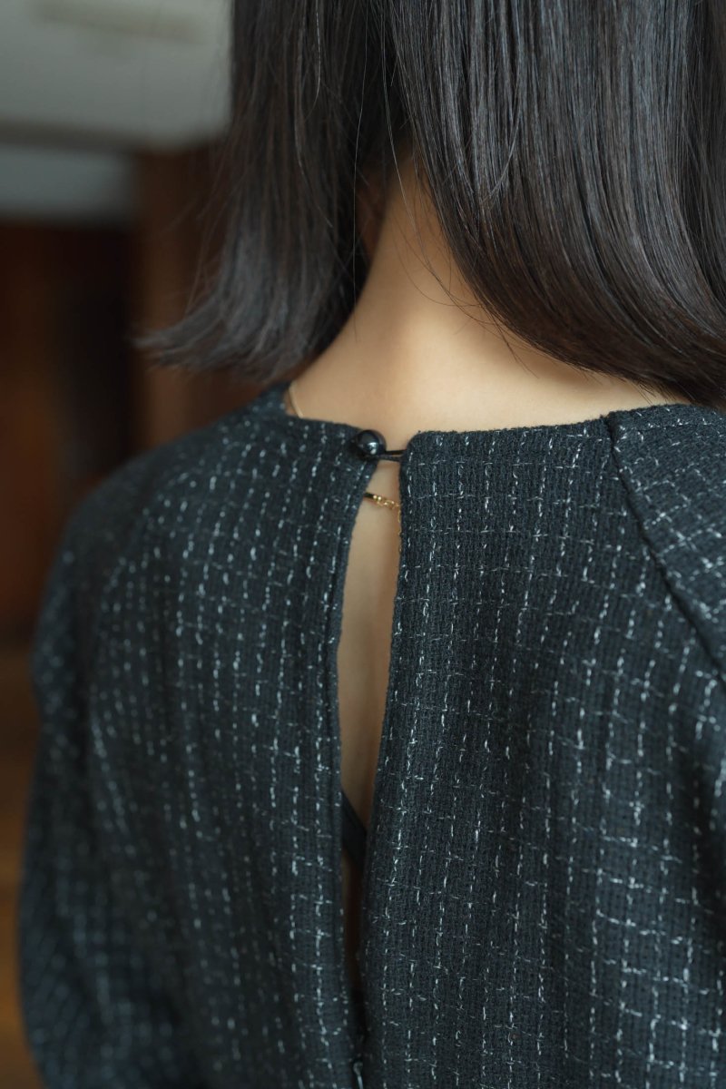 waist mark slit one piece/tweed - KNUTH MARF