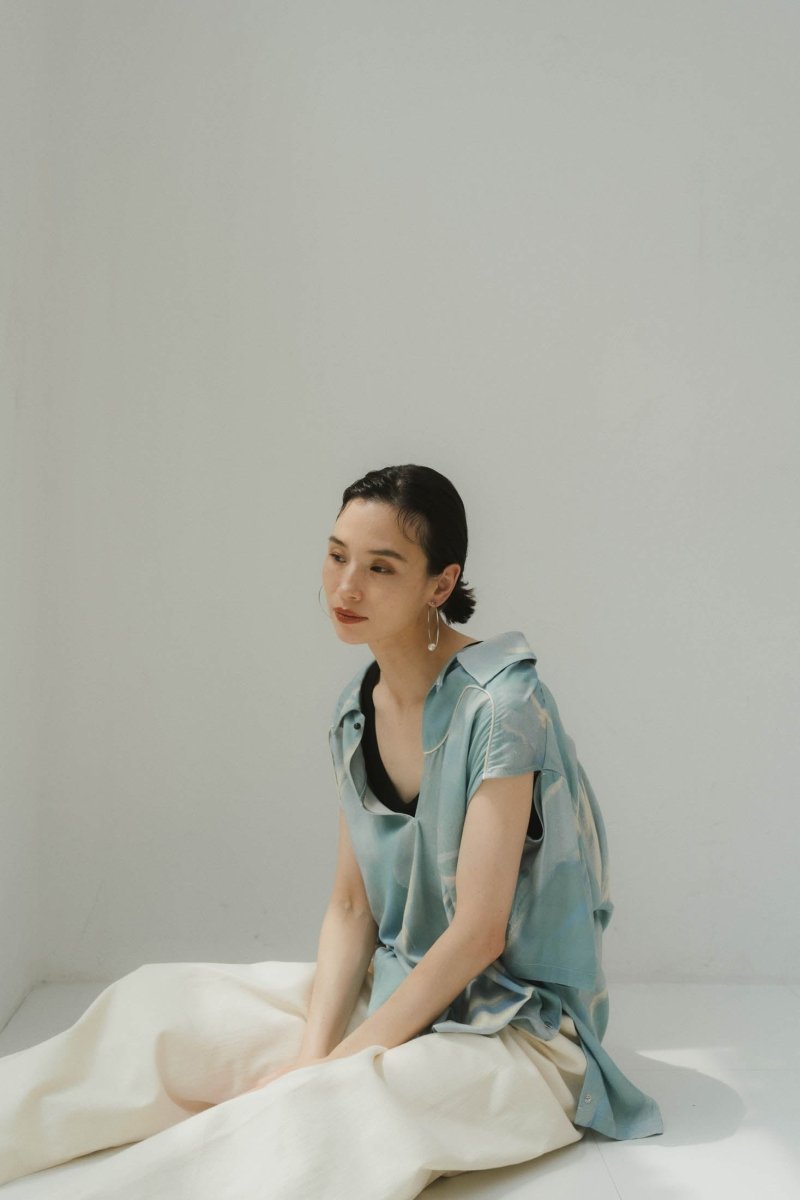 western slit shirt/milkyblue (unisex) - KNUTH MARF