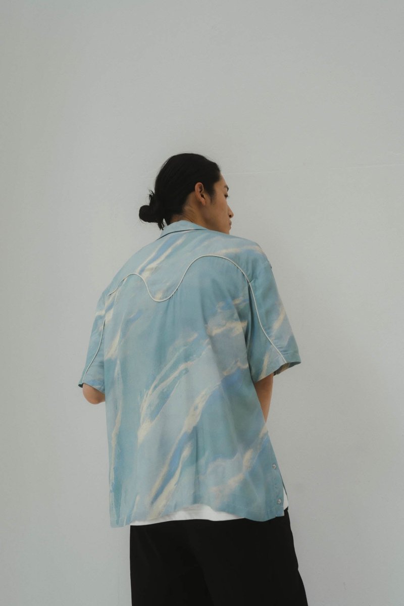western slit shirt/milkyblue (unisex) - KNUTH MARF