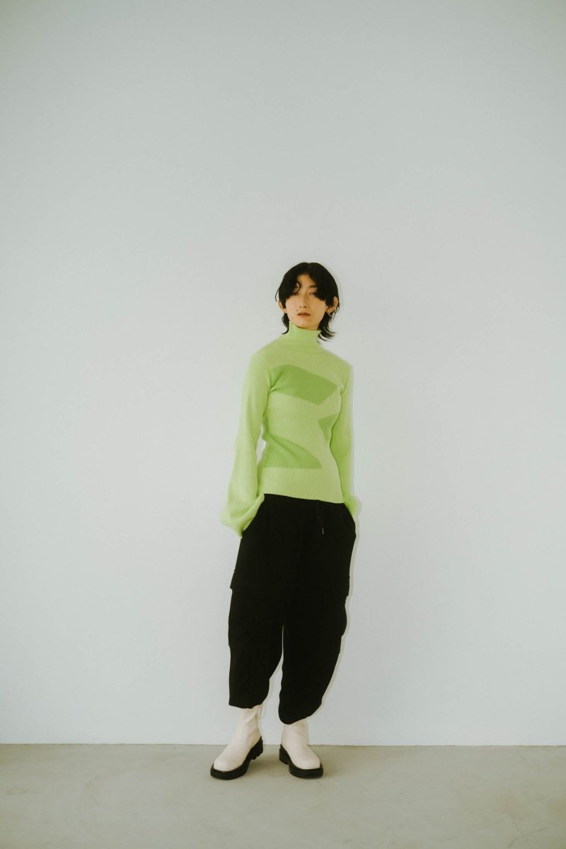 wide sleeve high neck knit/4color - KNUTH MARF