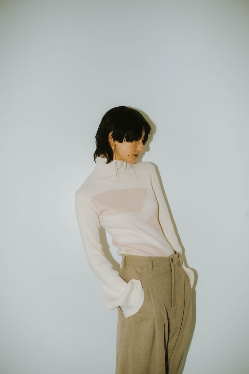 wide sleeve high neck knit/4color - KNUTH MARF