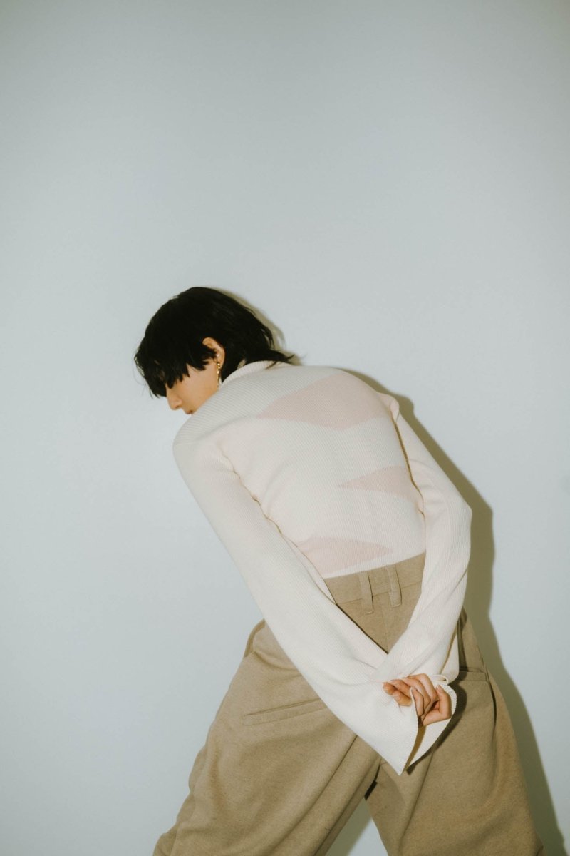 wide sleeve high neck knit/4color - KNUTH MARF