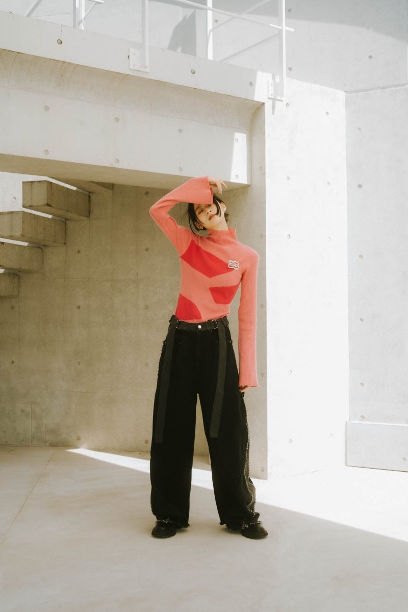 wide sleeve high neck knit/4color - KNUTH MARF