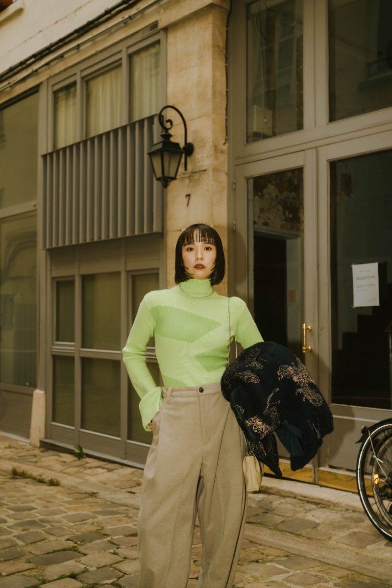 wide sleeve high neck knit/4color - KNUTH MARF