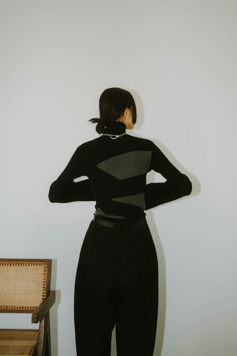 wide sleeve high neck knit/4color - KNUTH MARF