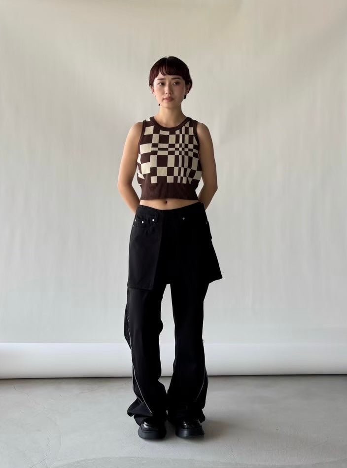 2piece zip flare pants - KNUTH MARF