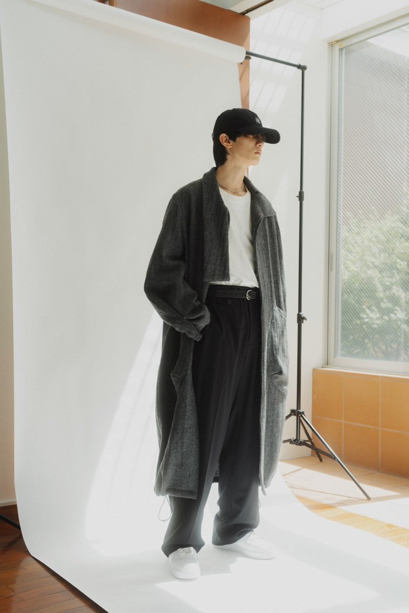 2way wool long coat(unisex)/gray - KNUTH MARF