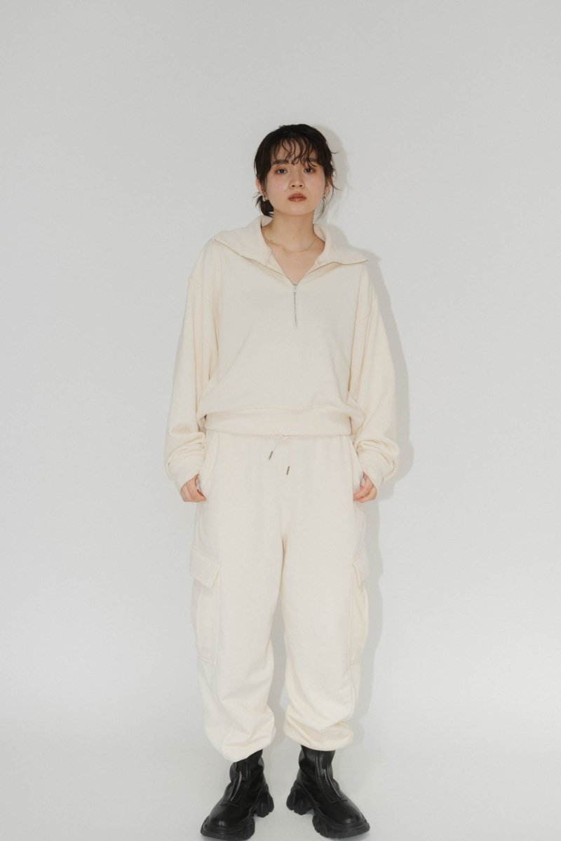 cargo sweat pants(unisex)/ivory - KNUTH MARF