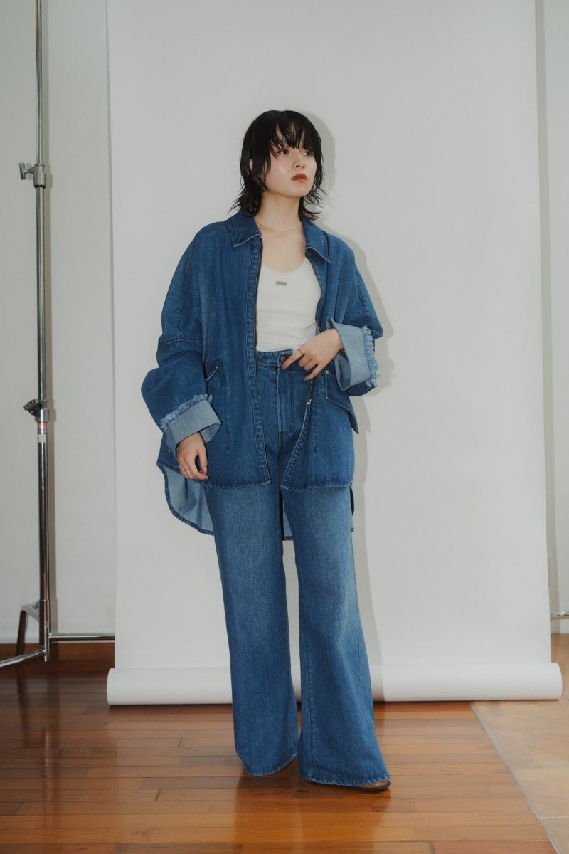 denim baggy pants/blue - KNUTH MARF