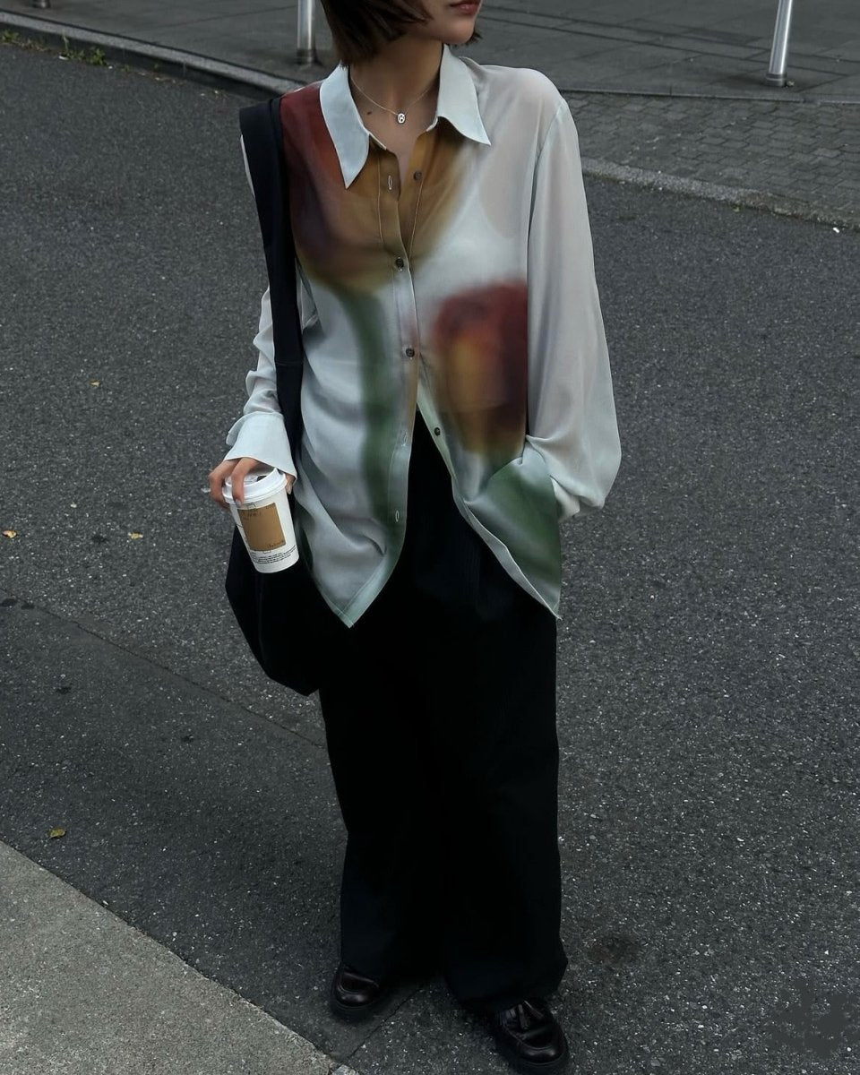 flower print sheer shirt(unisex) - KNUTH MARF