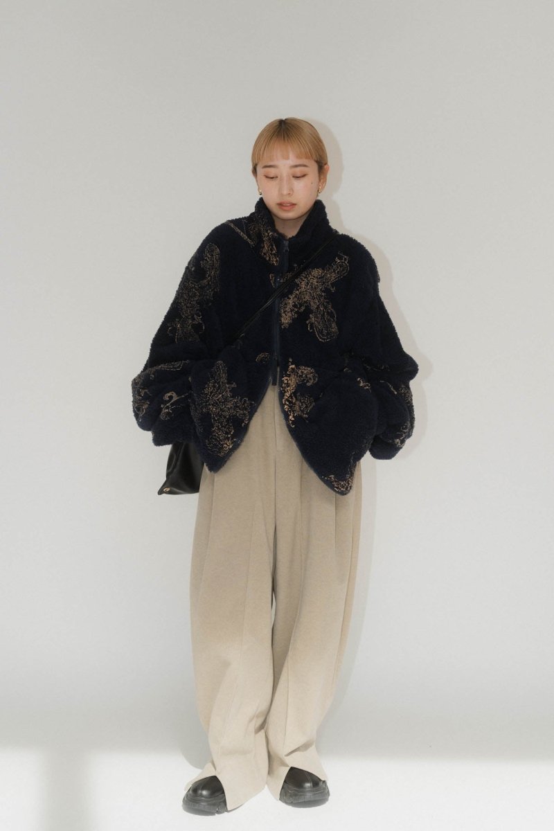 front slit pants(unisex）greige - KNUTH MARF