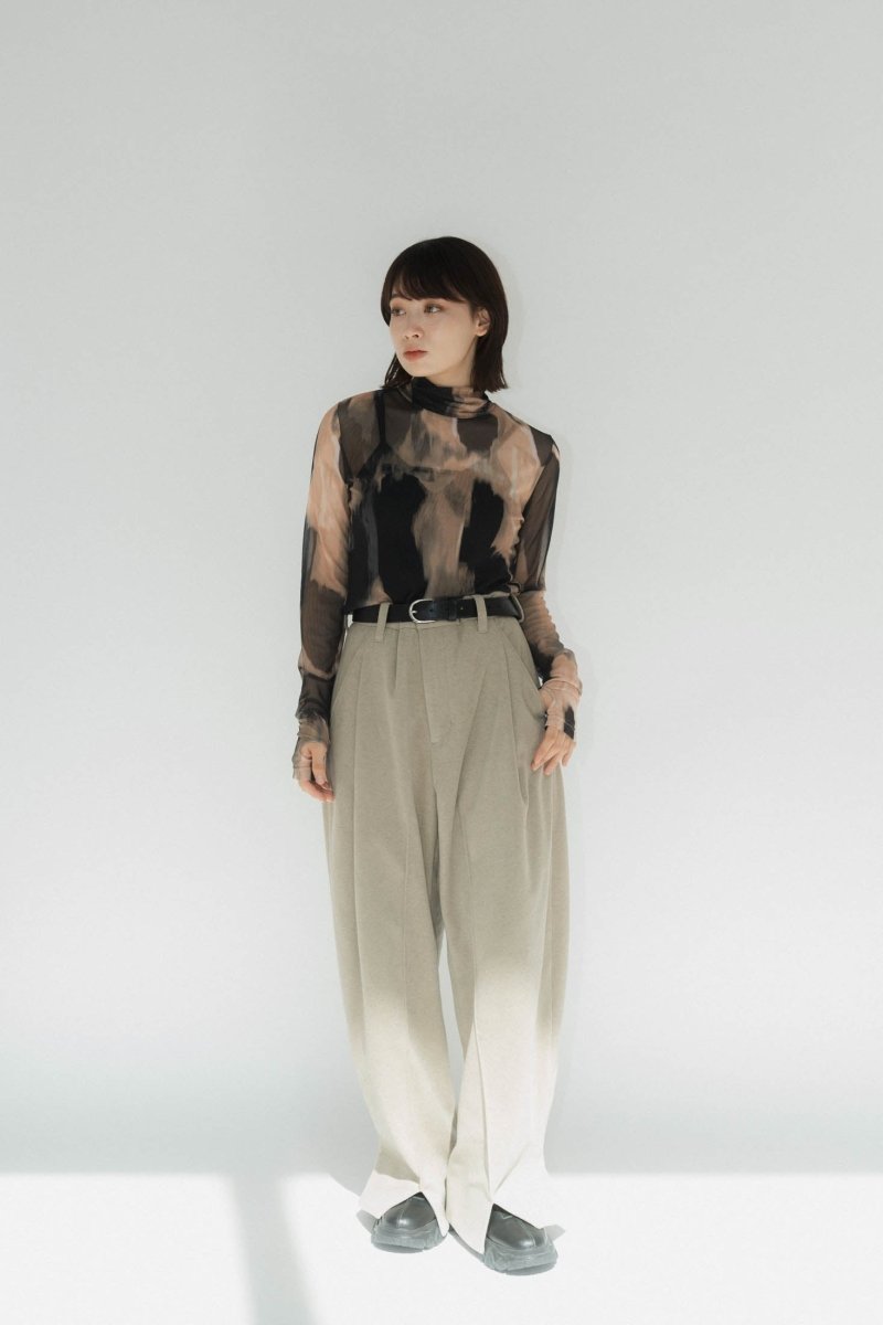 front slit pants(unisex)/greige - KNUTH MARF