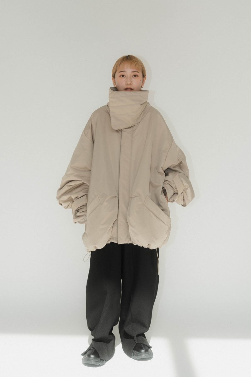 stand collar down jacket(unisex)/sandbeige - KNUTH MARF