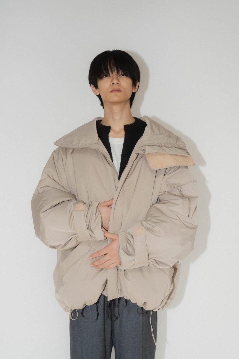 stand collar down jacket(unisex)/sandbeige - KNUTH MARF